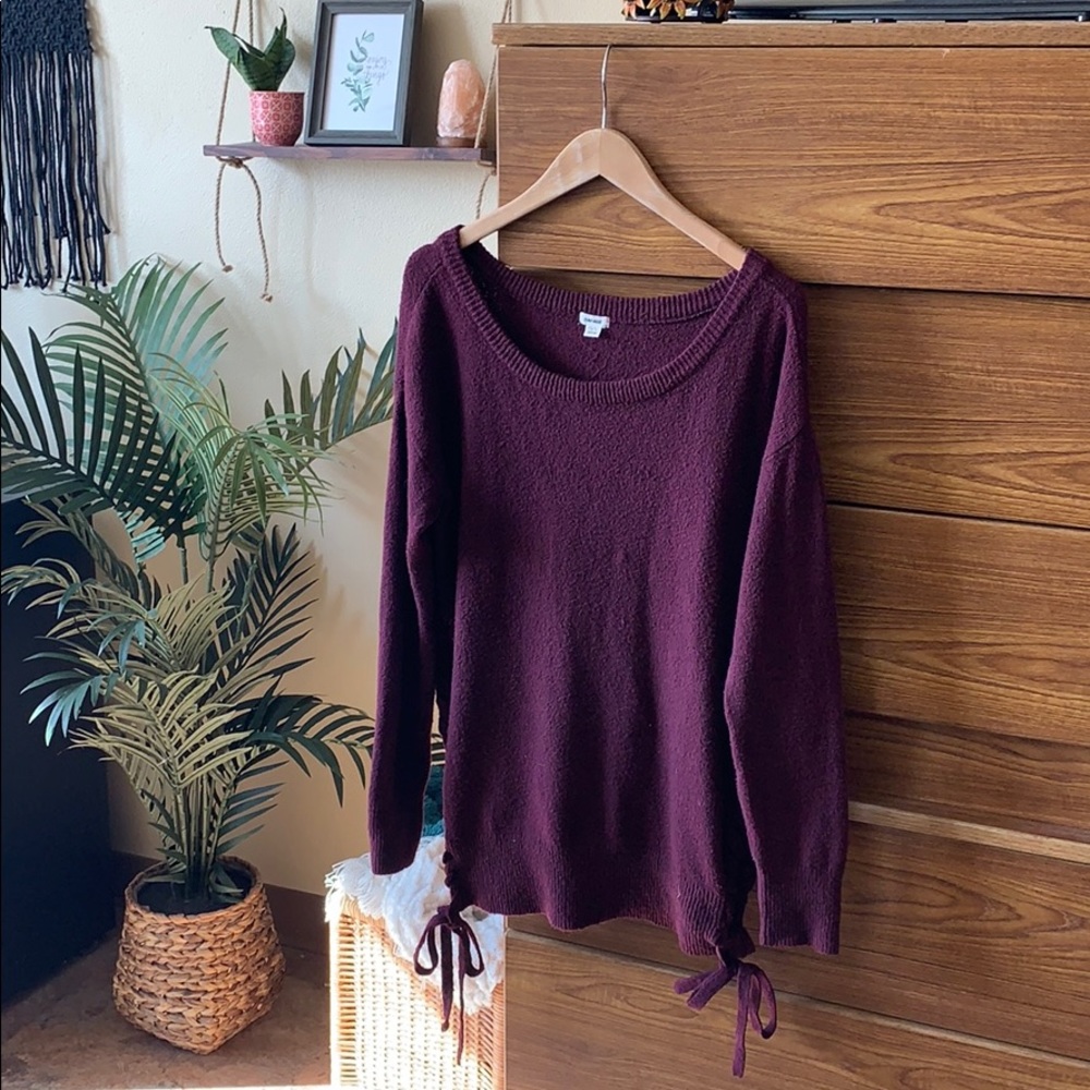 Swoop Neck Sweater